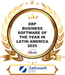 Sello del premio ERP Business Software of the Year in Latin America 2025